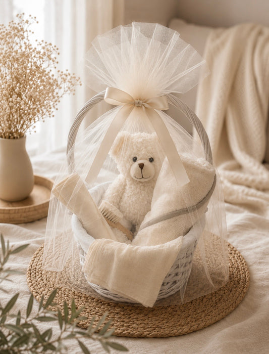 Basket Bear White Bath