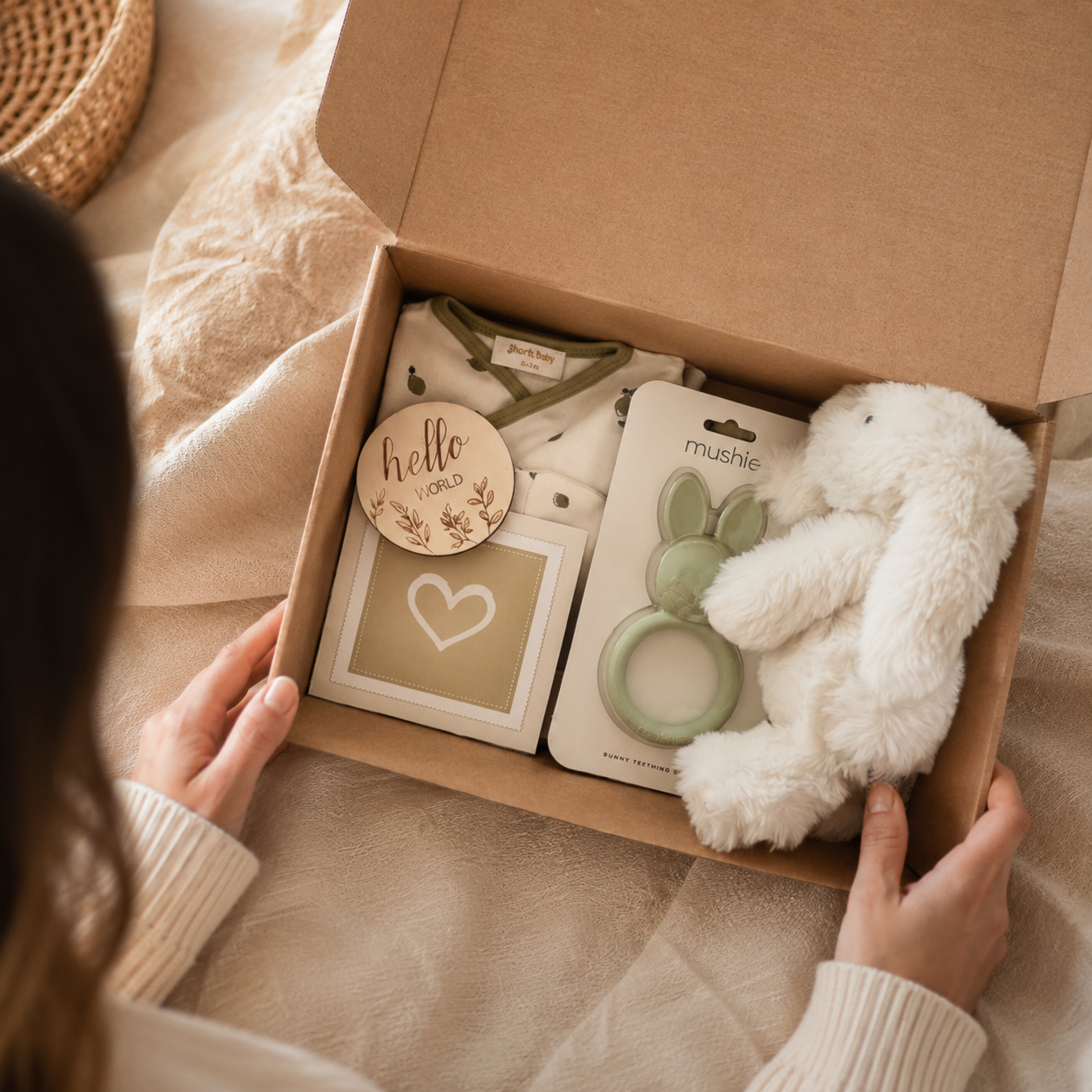 Baby Box Green Leaves