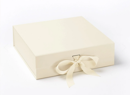 Caixa premium marfim com laço para kits bebé Bebe W